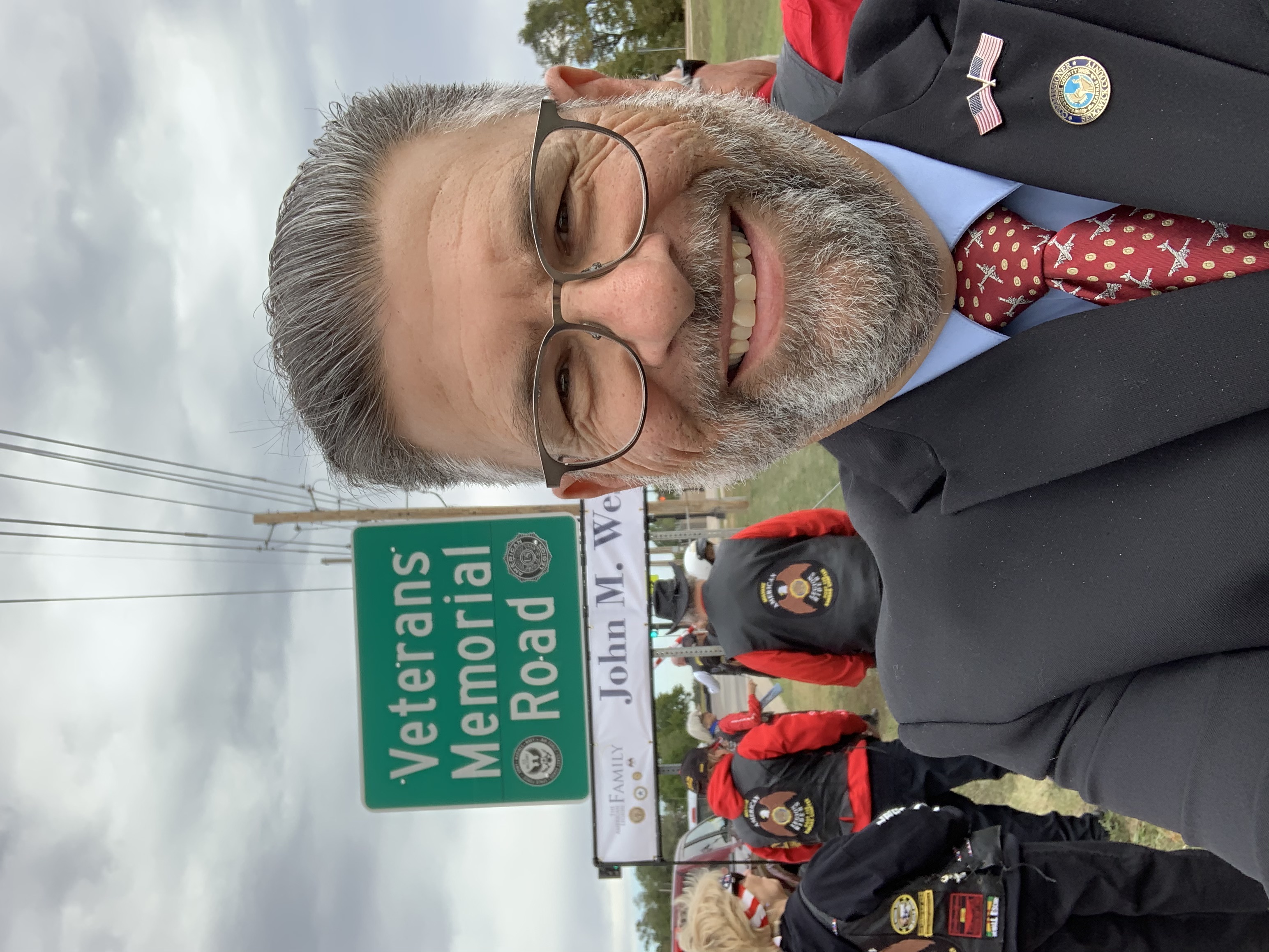 Jim Howell at Veterans Memorial Road dedication